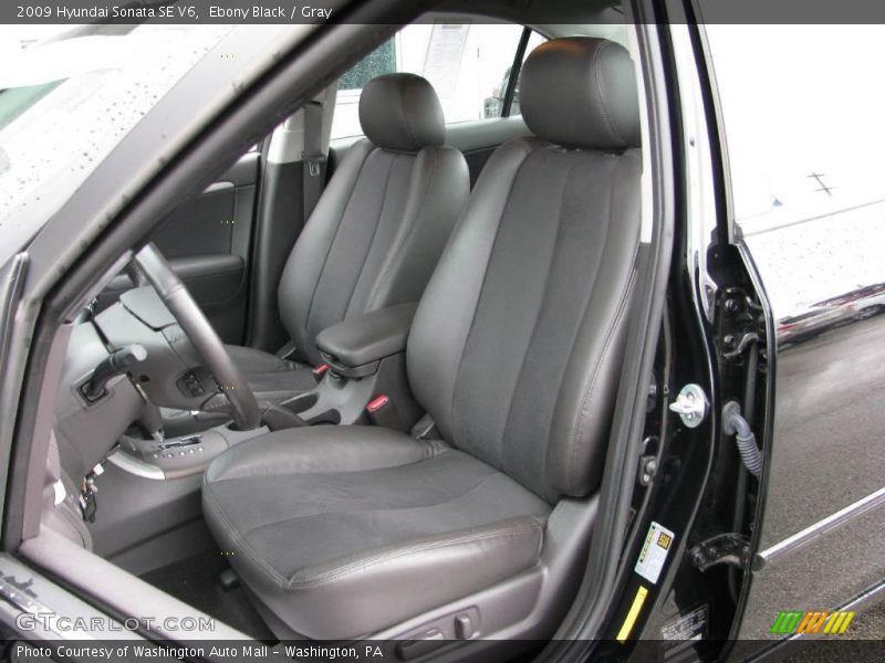 Ebony Black / Gray 2009 Hyundai Sonata SE V6