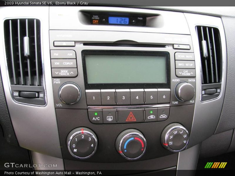 Ebony Black / Gray 2009 Hyundai Sonata SE V6