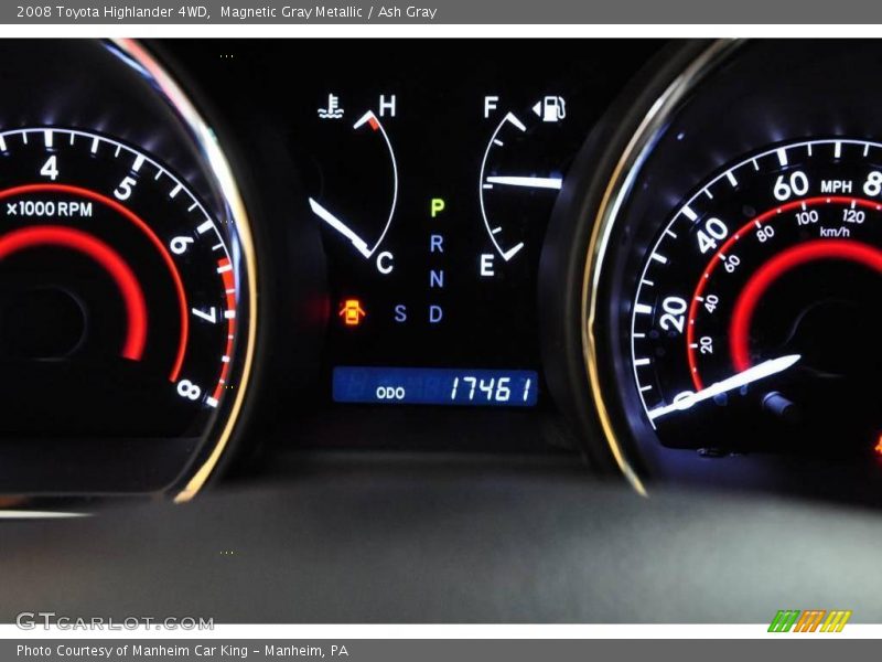 Magnetic Gray Metallic / Ash Gray 2008 Toyota Highlander 4WD