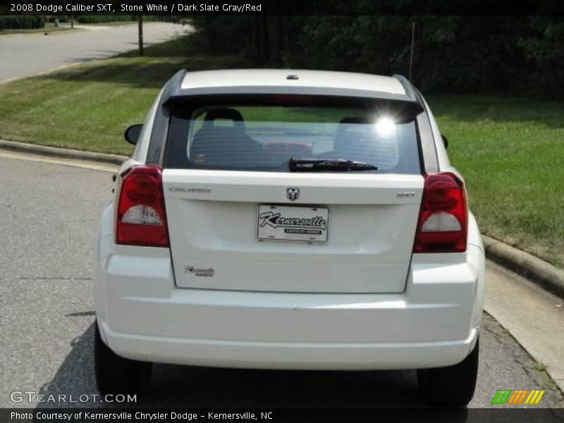 Stone White / Dark Slate Gray/Red 2008 Dodge Caliber SXT