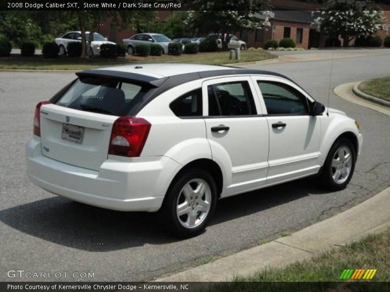 Stone White / Dark Slate Gray/Red 2008 Dodge Caliber SXT