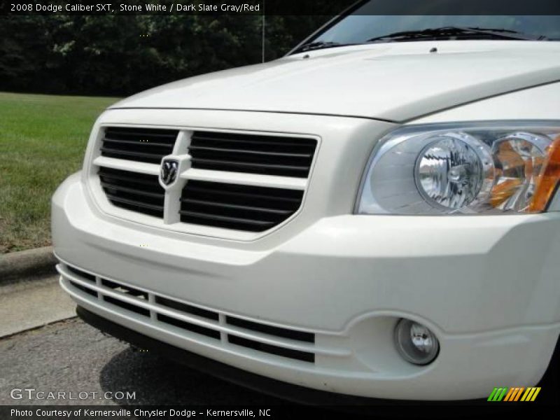 Stone White / Dark Slate Gray/Red 2008 Dodge Caliber SXT