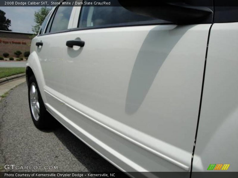 Stone White / Dark Slate Gray/Red 2008 Dodge Caliber SXT