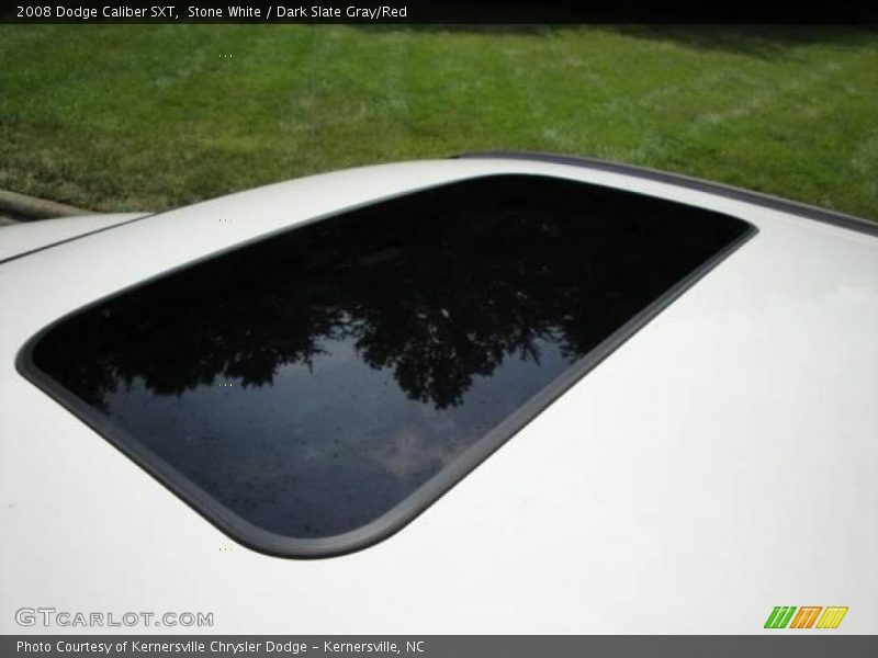 Stone White / Dark Slate Gray/Red 2008 Dodge Caliber SXT