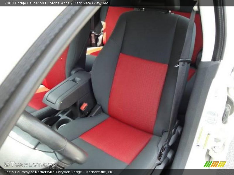 Stone White / Dark Slate Gray/Red 2008 Dodge Caliber SXT