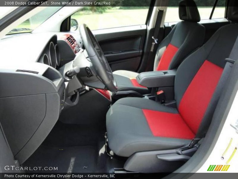 Stone White / Dark Slate Gray/Red 2008 Dodge Caliber SXT
