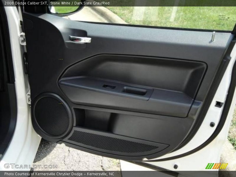 Stone White / Dark Slate Gray/Red 2008 Dodge Caliber SXT