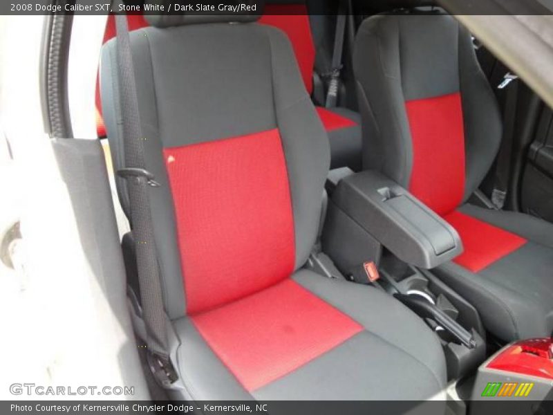 Stone White / Dark Slate Gray/Red 2008 Dodge Caliber SXT