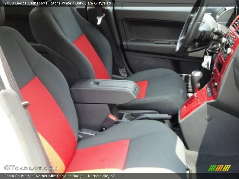 Stone White / Dark Slate Gray/Red 2008 Dodge Caliber SXT