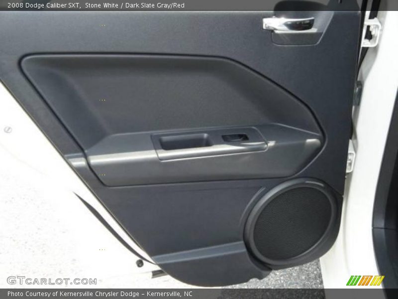 Stone White / Dark Slate Gray/Red 2008 Dodge Caliber SXT