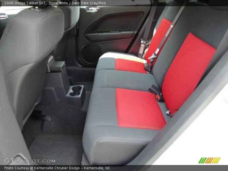 Stone White / Dark Slate Gray/Red 2008 Dodge Caliber SXT