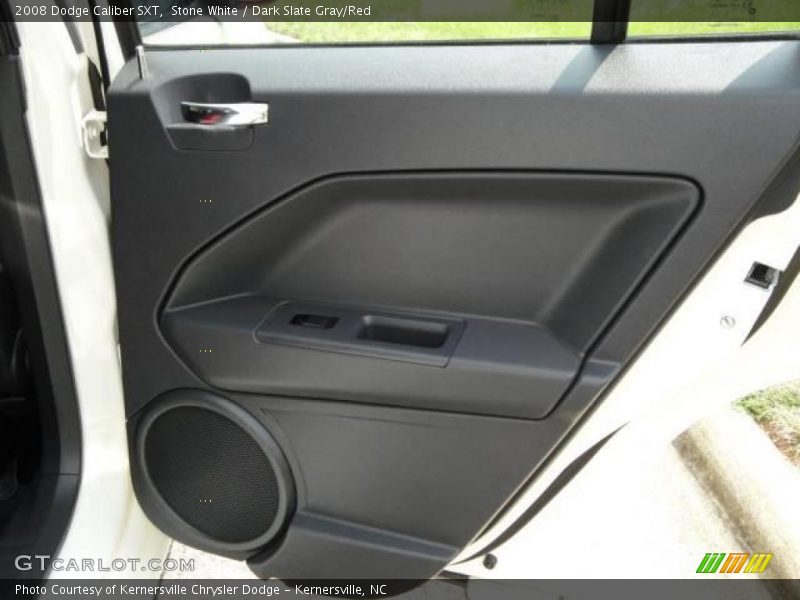 Stone White / Dark Slate Gray/Red 2008 Dodge Caliber SXT