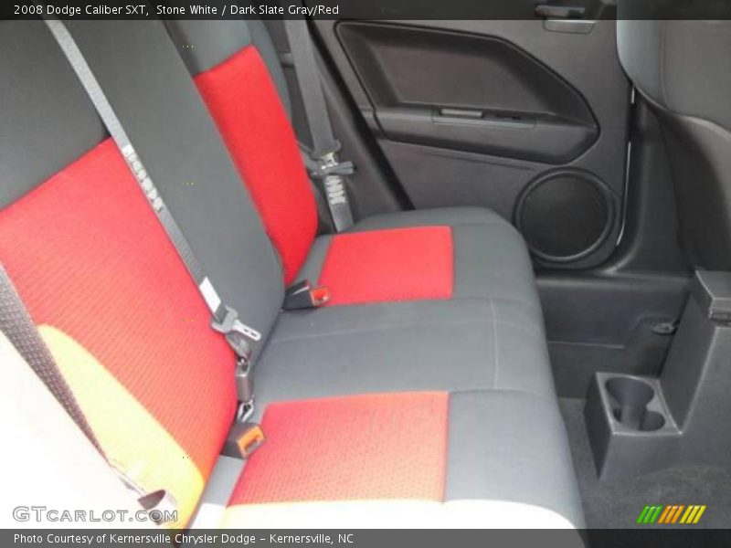 Stone White / Dark Slate Gray/Red 2008 Dodge Caliber SXT