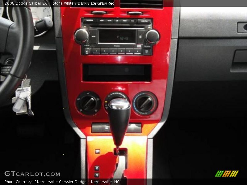 Stone White / Dark Slate Gray/Red 2008 Dodge Caliber SXT