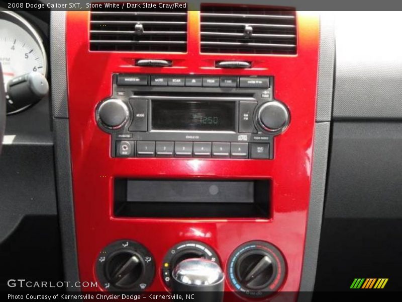 Stone White / Dark Slate Gray/Red 2008 Dodge Caliber SXT