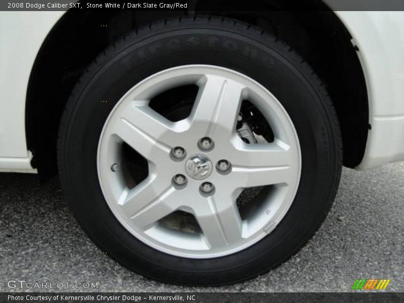 Stone White / Dark Slate Gray/Red 2008 Dodge Caliber SXT