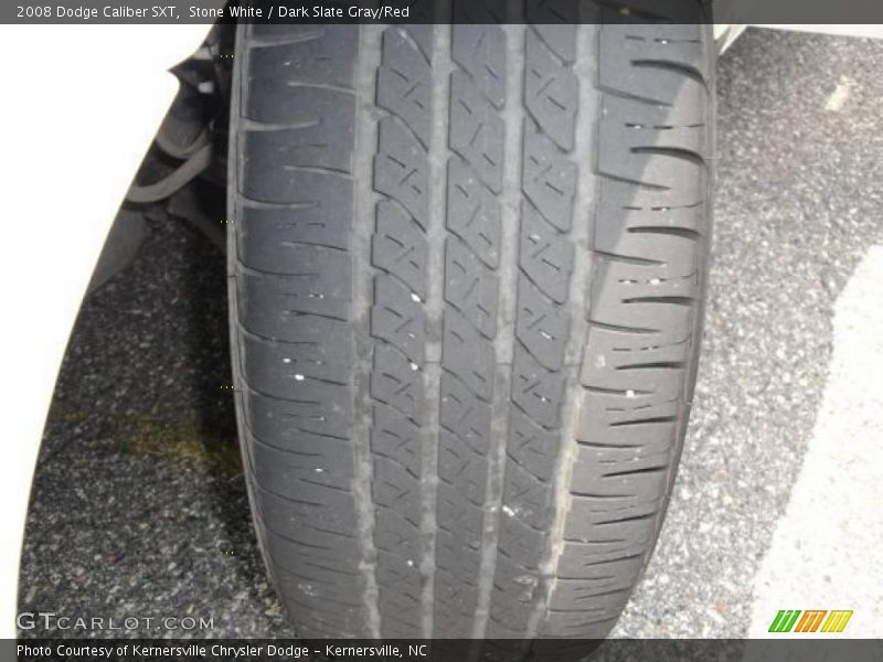 Stone White / Dark Slate Gray/Red 2008 Dodge Caliber SXT