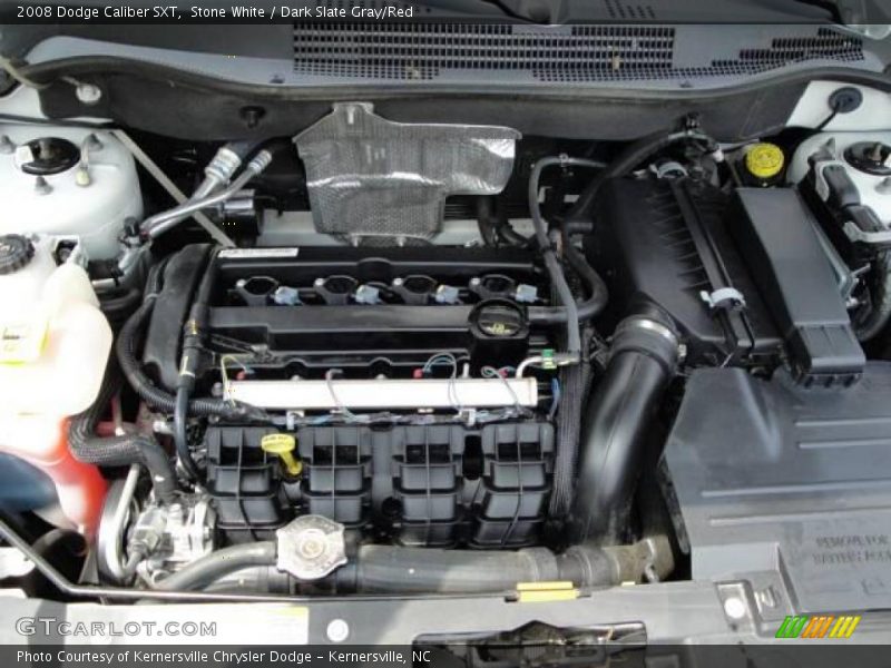 Stone White / Dark Slate Gray/Red 2008 Dodge Caliber SXT