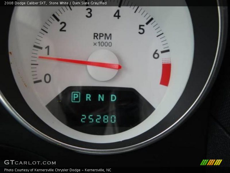 Stone White / Dark Slate Gray/Red 2008 Dodge Caliber SXT