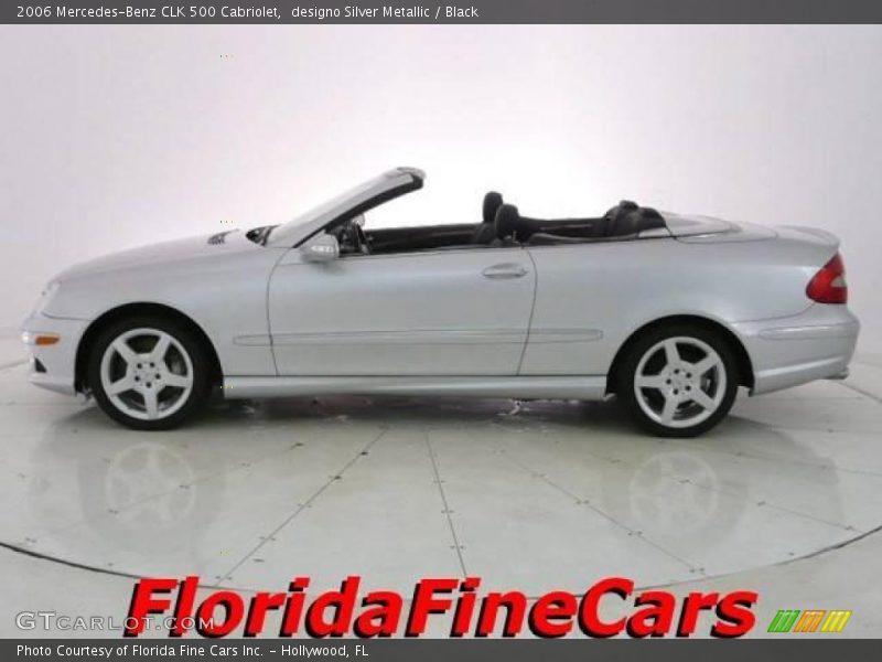 designo Silver Metallic / Black 2006 Mercedes-Benz CLK 500 Cabriolet