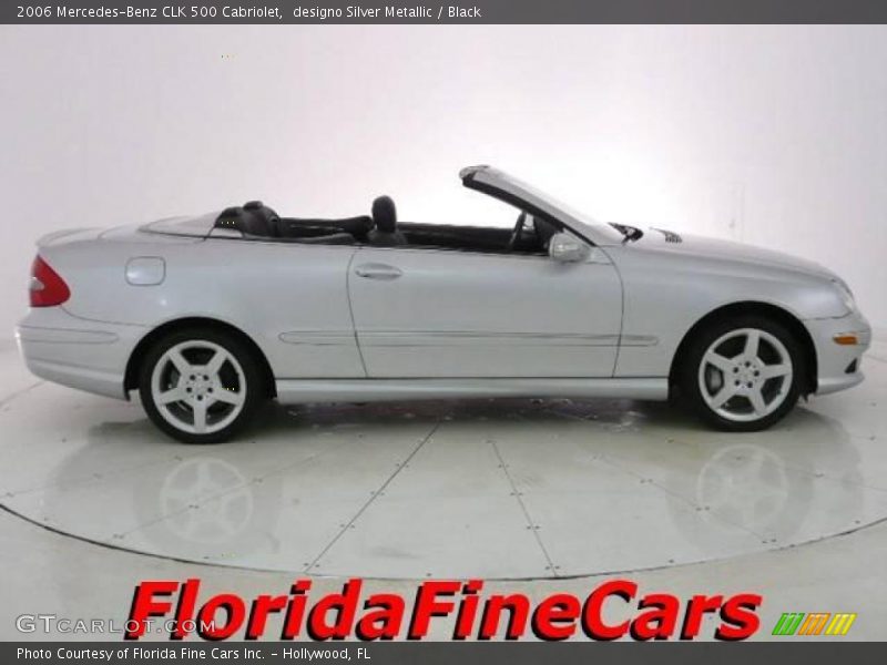 designo Silver Metallic / Black 2006 Mercedes-Benz CLK 500 Cabriolet