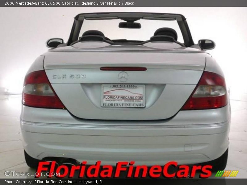 designo Silver Metallic / Black 2006 Mercedes-Benz CLK 500 Cabriolet