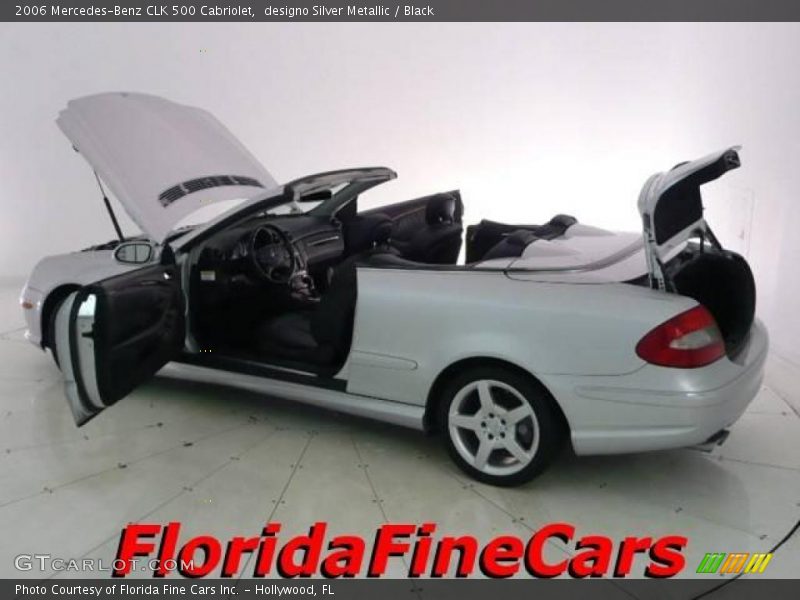 designo Silver Metallic / Black 2006 Mercedes-Benz CLK 500 Cabriolet