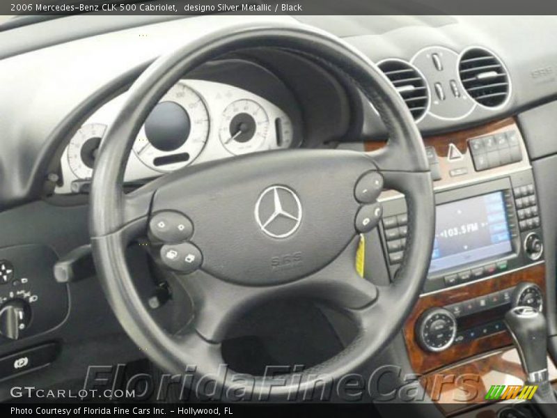 designo Silver Metallic / Black 2006 Mercedes-Benz CLK 500 Cabriolet