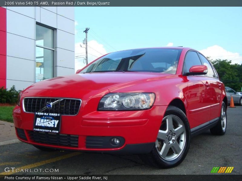 Passion Red / Dark Beige/Quartz 2006 Volvo S40 T5 AWD