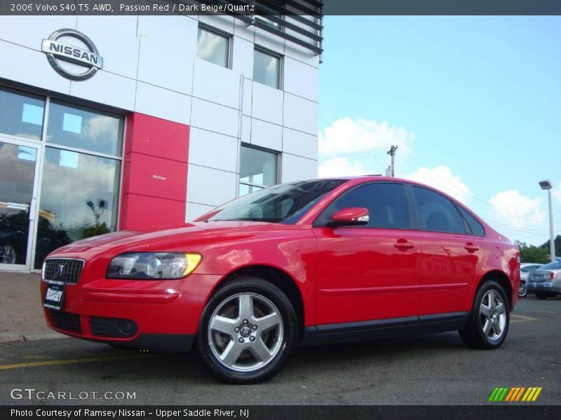 Passion Red / Dark Beige/Quartz 2006 Volvo S40 T5 AWD