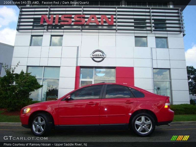Passion Red / Dark Beige/Quartz 2006 Volvo S40 T5 AWD