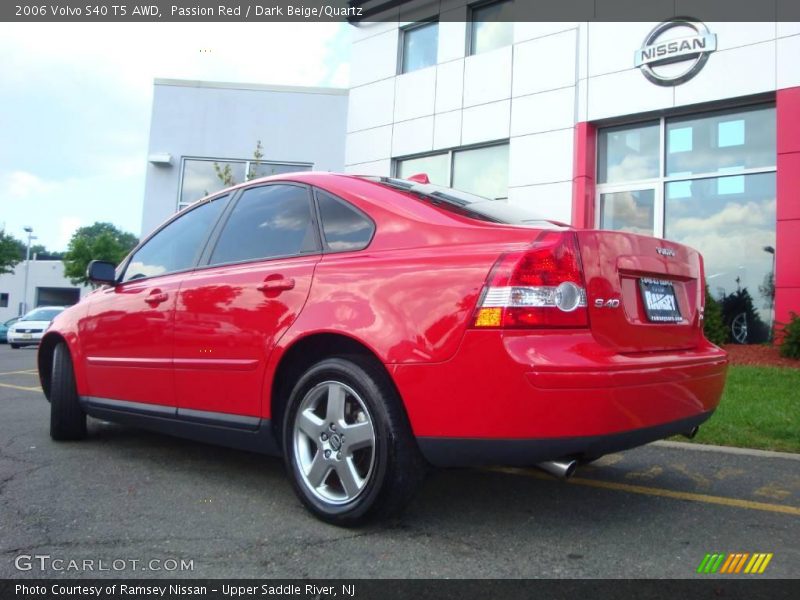 Passion Red / Dark Beige/Quartz 2006 Volvo S40 T5 AWD