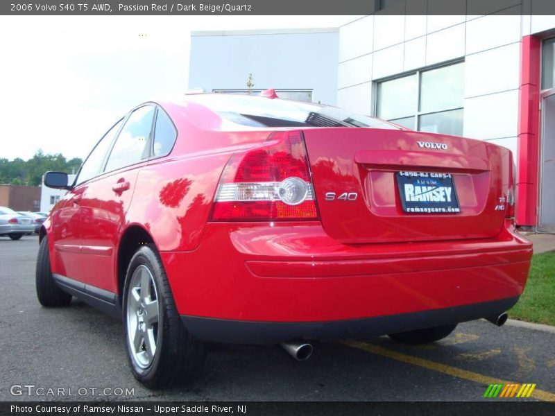 Passion Red / Dark Beige/Quartz 2006 Volvo S40 T5 AWD