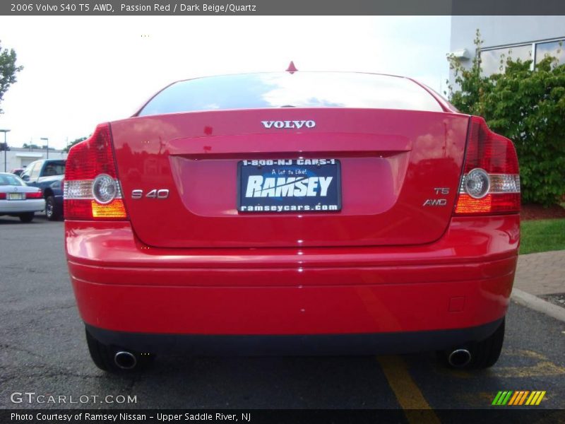Passion Red / Dark Beige/Quartz 2006 Volvo S40 T5 AWD