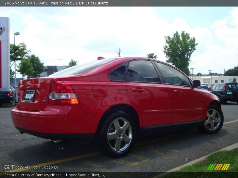 Passion Red / Dark Beige/Quartz 2006 Volvo S40 T5 AWD