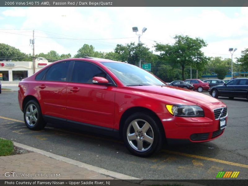 Passion Red / Dark Beige/Quartz 2006 Volvo S40 T5 AWD