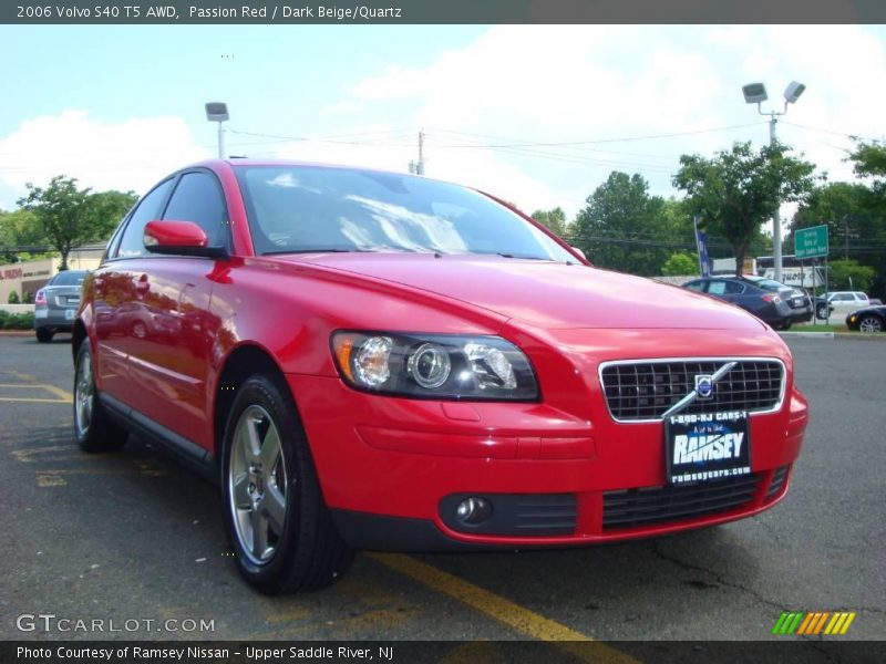 Passion Red / Dark Beige/Quartz 2006 Volvo S40 T5 AWD