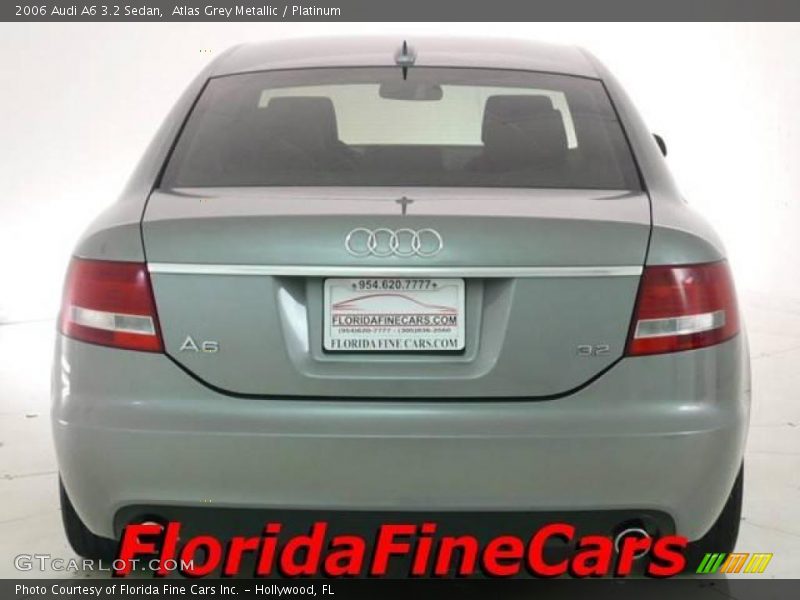 Atlas Grey Metallic / Platinum 2006 Audi A6 3.2 Sedan