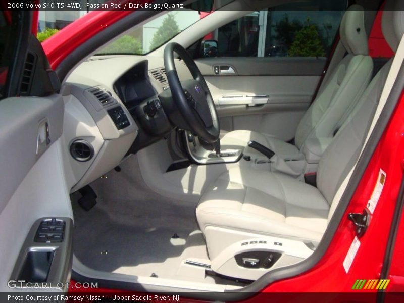 Passion Red / Dark Beige/Quartz 2006 Volvo S40 T5 AWD