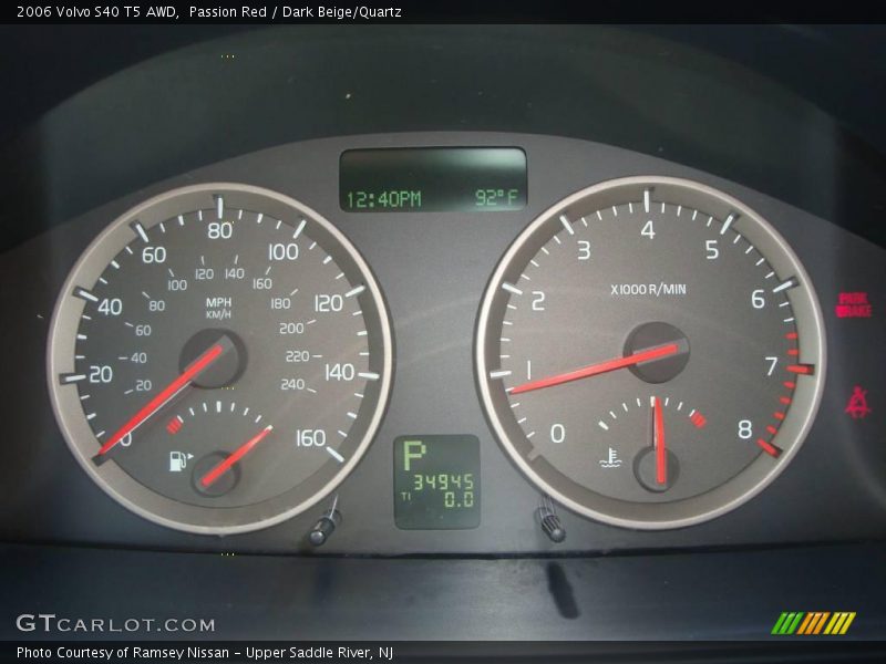 Passion Red / Dark Beige/Quartz 2006 Volvo S40 T5 AWD