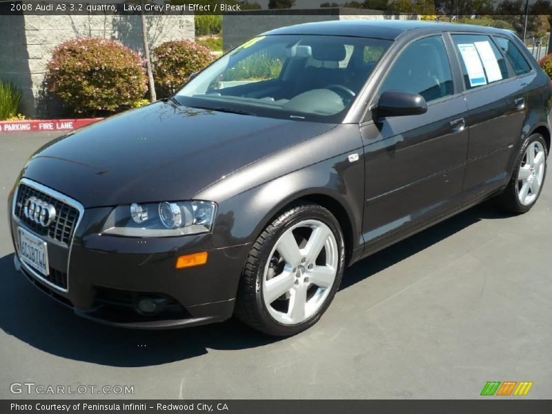 Lava Grey Pearl Effect / Black 2008 Audi A3 3.2 quattro