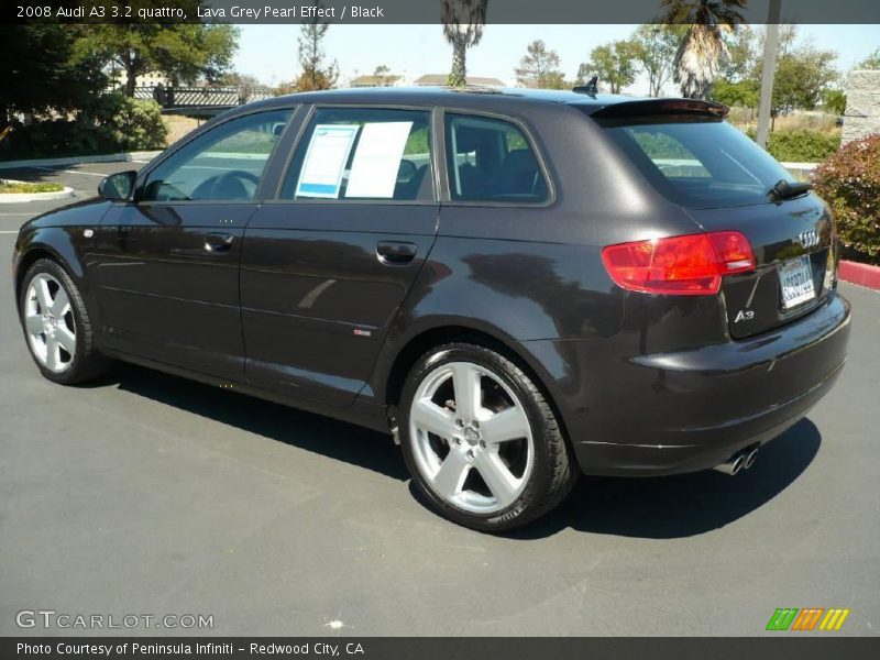 Lava Grey Pearl Effect / Black 2008 Audi A3 3.2 quattro