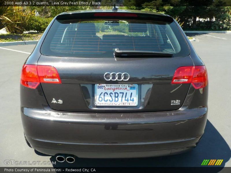 Lava Grey Pearl Effect / Black 2008 Audi A3 3.2 quattro