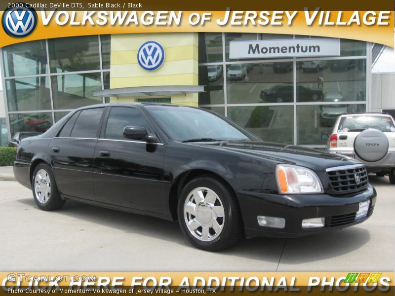 Sable Black / Black 2000 Cadillac DeVille DTS