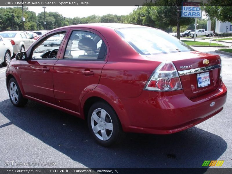 Sport Red / Beige 2007 Chevrolet Aveo LS Sedan