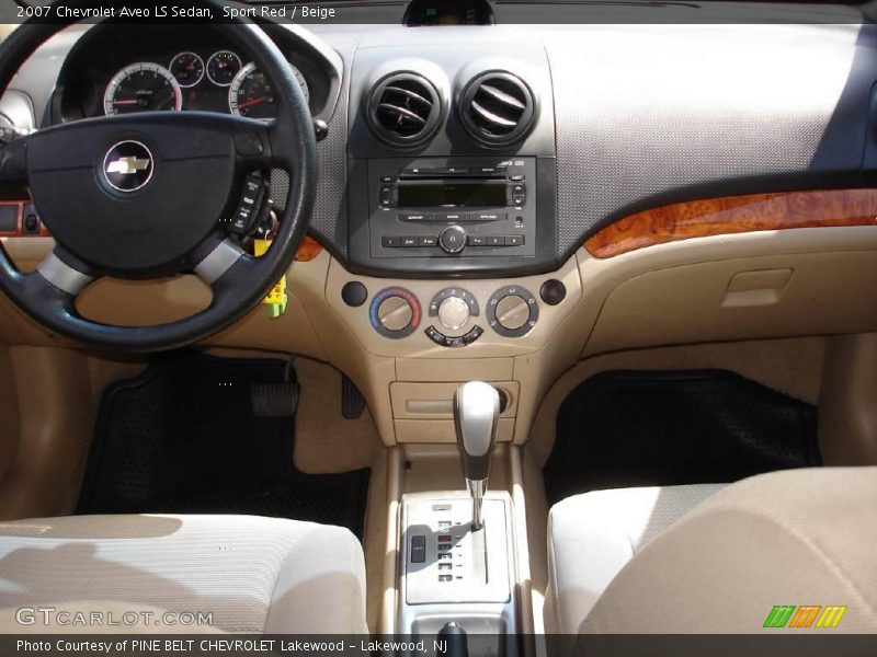 Sport Red / Beige 2007 Chevrolet Aveo LS Sedan