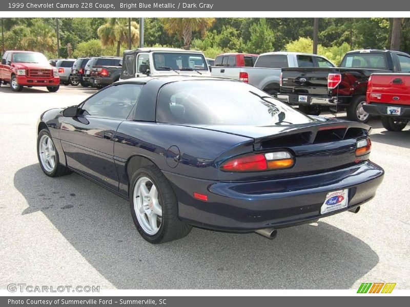 Bright Blue Metallic / Dark Gray 1999 Chevrolet Camaro Z28 Coupe