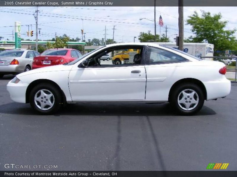Summit White / Graphite Gray 2005 Chevrolet Cavalier Coupe