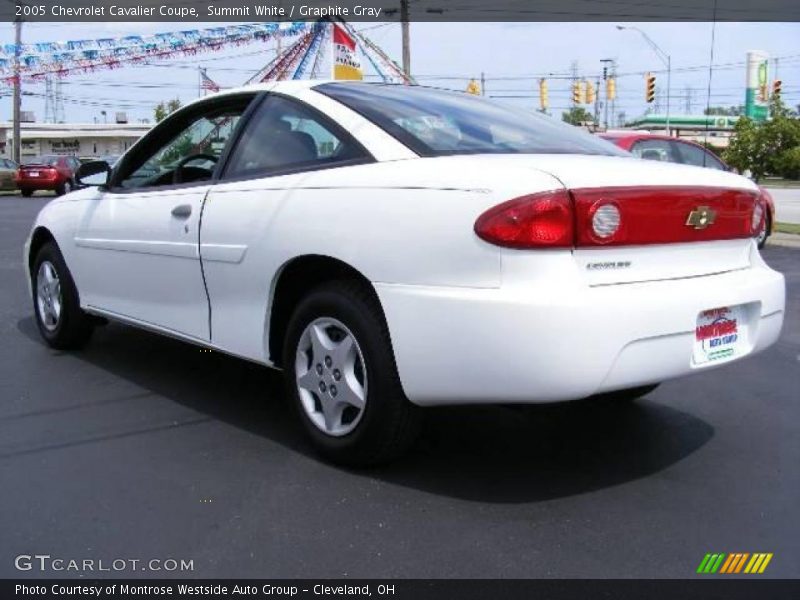 Summit White / Graphite Gray 2005 Chevrolet Cavalier Coupe