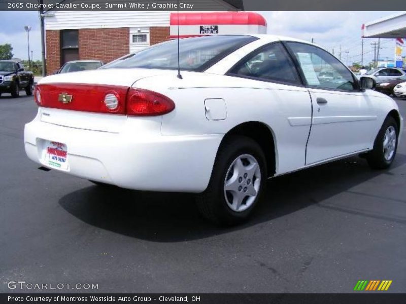 Summit White / Graphite Gray 2005 Chevrolet Cavalier Coupe